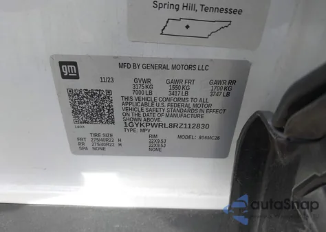2024 Cadillac Lyriq Sport W/1Sk from USA, damaged, VIN 1GYKPWRL8RZ112830